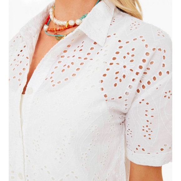 NWT Tuckernuck Provincial Eyelet Corsica Coverup XS - Picture 3 of 6
